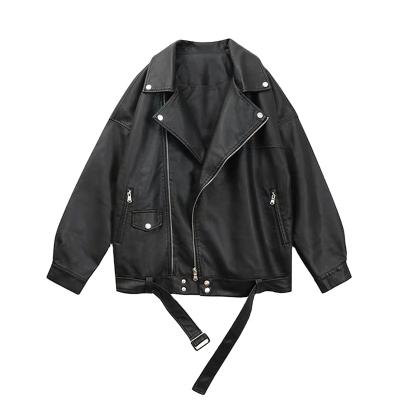 China Wholesale Breathable Women Biker Fashion Spring Leather Jacket For Women Ladies for sale