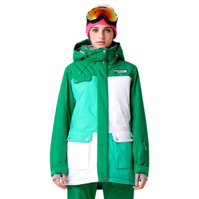 China Custom Logo Winter High Quality Women's Snowboard Skiing Jackets Breathable Ski Suit And Snow Wear Skiing For Women for sale