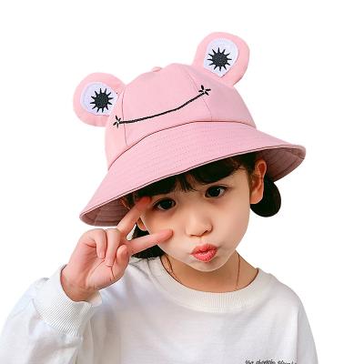 China Korean Outdoor Leisure Basin Hat Boys And Girls Fisherman's Hat Summer Children'S Sunscreen Frog Image Sun Thin Hat for sale