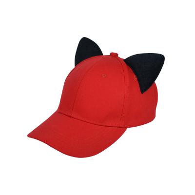 China 2021 Common Ground Cat Ears Glittering Female Baseball Cap Embroidery Toddler Parent-child Baseball Hats Custom for sale