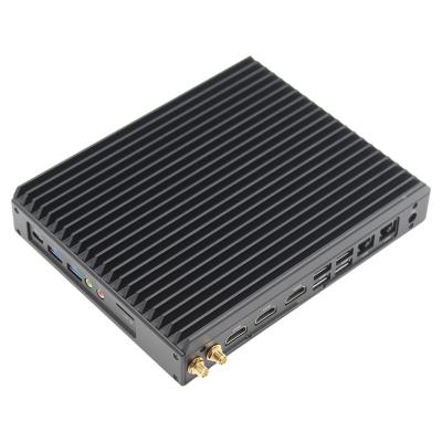 China Industrial COM 232/485 Embedded Mini PC M.2 J6412 3 Display HD-MI 2 Output LAN Ethernet For Digital Signage PC 8GB RAM 256G SSD for sale