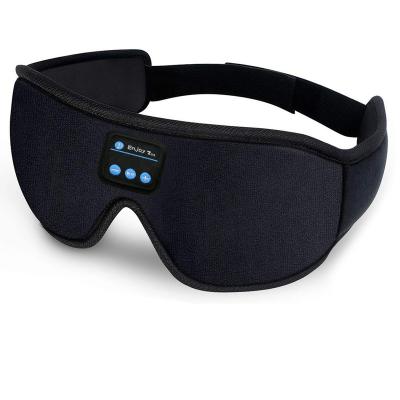 China Comfortable Custom BT 5.0 Radio Music Travel Printing Sleep Mask 3D Cutout Design Custom Eye Mask for sale