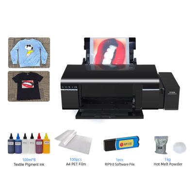 China Garment Shops Mini A4 Size L805 DTF Printing Machine T-shirt DTF Printer Pet Film Printer for sale