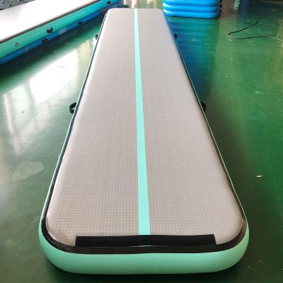 China Waterproof 20FT Inflatable Gymnastics Tumble Mats Air Track 6 Meters Air Floor Air Track For Sale for sale