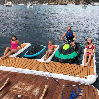 China Durable Water Sport / Lakes Water Toys Sea Scooter Dock Inflatable Jet Ski Floating Dock Pontoon For Yacht for sale