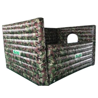 China Camouflage Cheap Inflatable Wall Game Target Fire Resistance Archery Bunkers Paintball For Team Game for sale