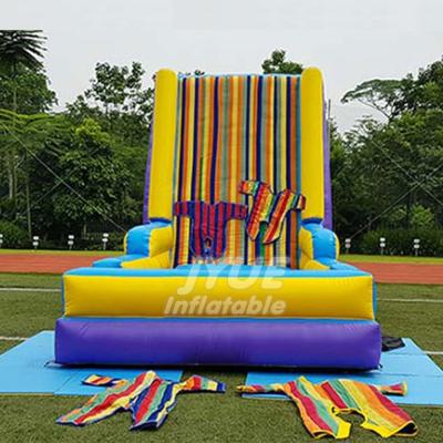 China Funny PVC Sports Interactive Games Commercial Inflatable Sticky Wall For Jumping With Costumes for sale