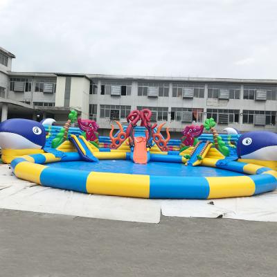 China Commercial Fire Resistance Indoor Or Outdoor Children Amusement Park Mini Inflatable Water Park For Summer for sale