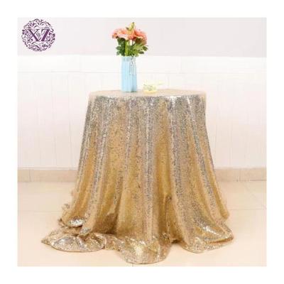 China Wholesale Modern Luxury Silver Durable Wedding Round Tablecloths Amazon Christmas Round Sequin Banquet Banquet Tablecloth for sale