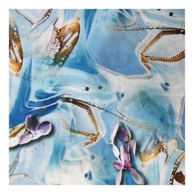 China Good quality anti-static Shrink-resistant 100% polyester large flower printed chiffon silk polyester digital printing textile for clothing for sale