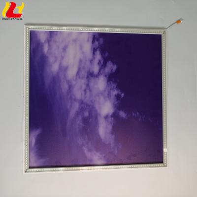 China Residential Indoor Decorative Wall 36W 2800LM 600x600mm Aluminum Frame Led Blue Sky Ceiling Light Panel for sale