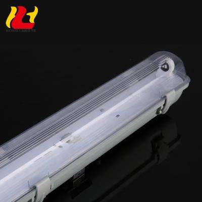 China Warehouse Batten Mini Slim 1X18W 20W 22W 30W 4Ft T8 T5 LED Warehouse Tri-Proof Single Linear Fluorescent Glass Tube Ip65 Led Housing Light for sale