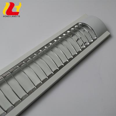 China High Efficiency T8 T5 Double Tube Grille Plastics Cover Workshop LED Dustproof Fluorescent Fixture With Boxes Packaging Or With Ballast for sale