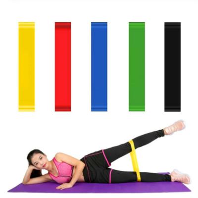 China Custom Printed Mini Elastic Band Durable Gym Yoga Stretch Band Latex Exercise Loop Band Resistance Band Sets For Gym Fitness for sale