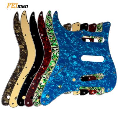 China GUITAR Pleroo Guitar Accessories Standard Left Handed SSS Scratch Plate Multi Color Pickguard For Damper Stratocaster guitarra for sale