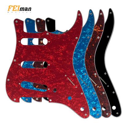 China ST SSS GUITAR Pleroo 11 Screw Multi Colors USA/Mexico Guitar Pickguard Standard Scratch Plate Holes For Damper Stratocaster for sale