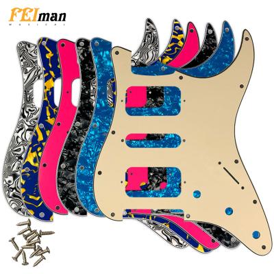 China GUITAR Pleroo Guitar Accessories 11 Screw Hole Pickguard For St Standard HSH Guitarra Scratch Plate Stratocaster USA/Mexican Damper for sale