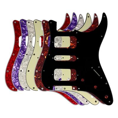 China GUITAR Pleroo Guitar Accessories 11 Screw Hole USA/Mexican ST Standard HSH Guitarra Scratch Plate Pickguard For Damper for sale