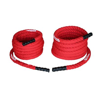 China Durable Strand Twisted Polyester Heavy Fitness Gym Battle Ropes Customize Nylon Training Battle Rope for sale