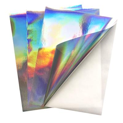 China Heat Resistant Custom Silver Color Metallic Glossy Strong Self Adhesive Sticker Paper for sale