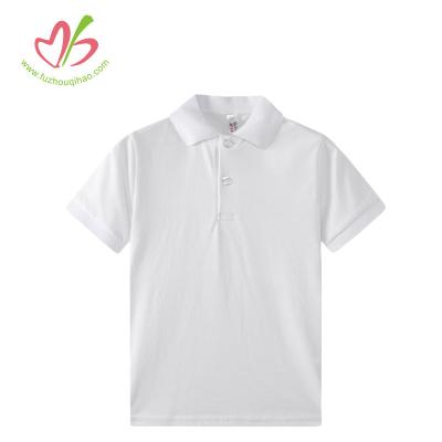 China Boys Anti-Shrink Golf Polo Shirts White T-Shirts Toddler Boy High Quality Polo Shirts for sale