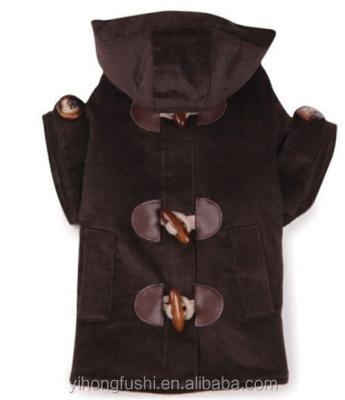 China Side coat is stocked with collection Brown corduroy toggle for dog - large for sale