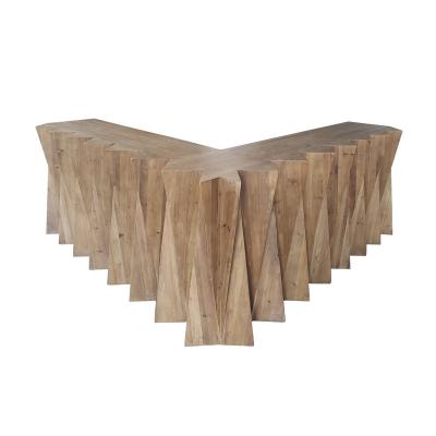 China Farmhouse Reclaimed Rustic Wood Wedding Event Bar Table Rental Furniture for sale