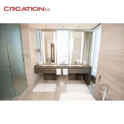 China Wholesale good quality best price hotel customized solid wood furniture bathroom vantiy for sale