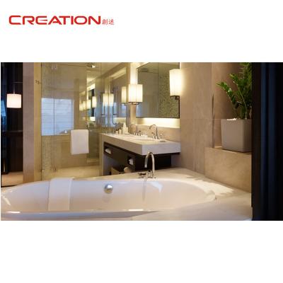 China High Quality New Design Hotel Bathroom Vanity Solid Wood Custom Furniture for sale