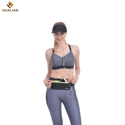 China HUALIAN Lycra Fitness Waterproof Unisex Sports Mobile Phone Running Belt Waist Bag for sale