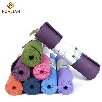 China HUALIAN Tape 6MM Health Sport Gym Lose Weight Fitness Exercise Pad Women Sport Yoga Mat for sale