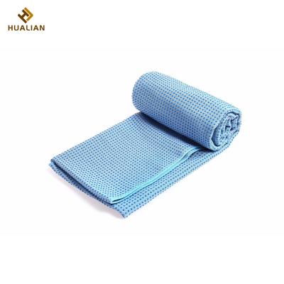 China Wholesale HUALIAN QUICK DRY 183cm*63cm Non Slip Private Label Microfiber Customized Yoga Mat Towel for sale