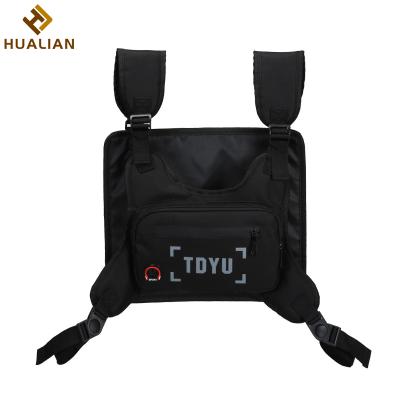 China HUALIAN Streetwear Oxford Outdoor Sports Men's Unisex Tactical Chest Rig Vest Bag Waist Bag With Reflective Markings for sale