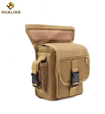 China Original HUALIAN Factory Waterproof Canvas Leg Belt Bag Hunting Military Tactical Waist Bag for sale