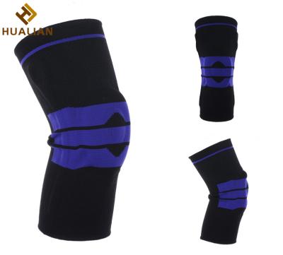 China HUALIAN Breathable Knee Pad Kneelet Elastic Band Protect Gym Wear Soccer Kneepads With Spring Support Bar for sale