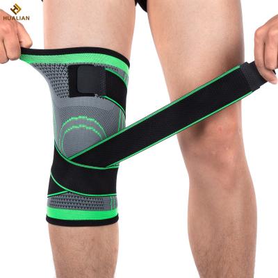 China Custom Breathable Power Breathable Adult Slim Joint Workout Workout Volleyball Basketball Riding Sport HUALIAN Support Brace Elastic Knee Pad for sale