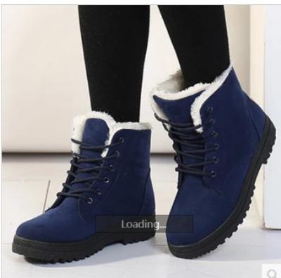 China Fashion Trend Ankle Snow Boots Shoes Stylish High Top Boots Winter British Style for sale