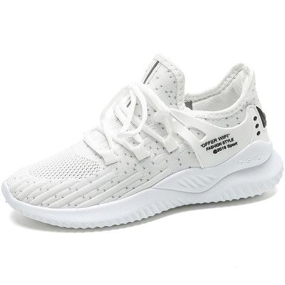 China 2021 Trend Fashion Spring Women's Sneakers Breathable Fly Woven Sneaker Sports Non-slip Casual Shoes for sale