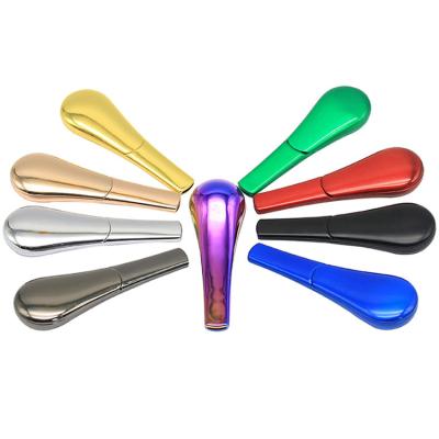 China Modern Smoking Spoon Shaped Herb Hidden Accessories Hookah Pipe Cigarette Holder Metal Tobacco Pipe Magnets for sale