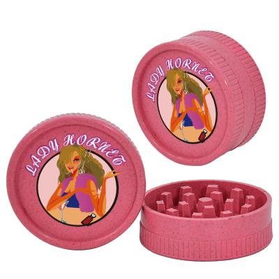 China Herb Grinder 56mm Modern Pink Series Biodegradable Plastic Weed Accessories Grinder for sale