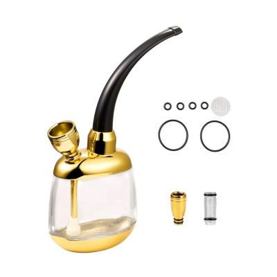 China High End Glass Hookah Smoking Pipe Kit Water Pipe Wholesale Shisha Accessories Hot Portable Stainless Steel Hookah for sale