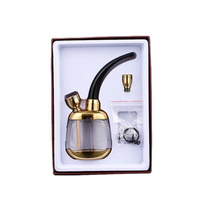 China High End Glass Hookah Smoking Pipe Kit Water Pipe Wholesale Shisha Accessories Hot Portable Stainless Steel Hookah for sale