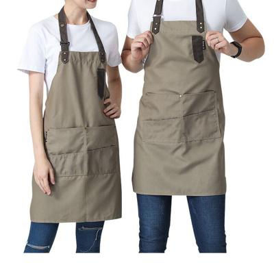 Κίνα Canvas Adjustable 	Kitchen Apron Set Wok for Chef Waiter Waitress Custom Logo προς πώληση