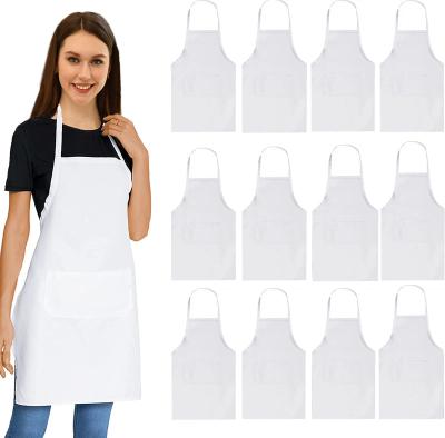 China Creative Korean Work Apron Advertising Gift Apron Custom Printed LOGO Polyester Cotton Uniform Apron à venda