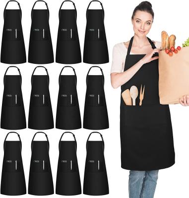 China Custom Logo 	Kitchen Apron Set Waterproof with Pockets Kitchen BBQ Chef Cooking Apron for Men Women à venda