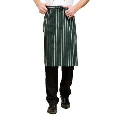 China Stripe Bistro Cooking Waist Apron White Striped Waist Apron for Cafe, Restaurant, Bar, Cooking for sale