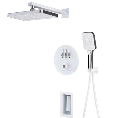 China With Thermostatic Concealed Waterproof Bath Shower Ceiling Shower Head Set Bathroom Shower Wall Faucet Mixer Taps Slide Bar for sale