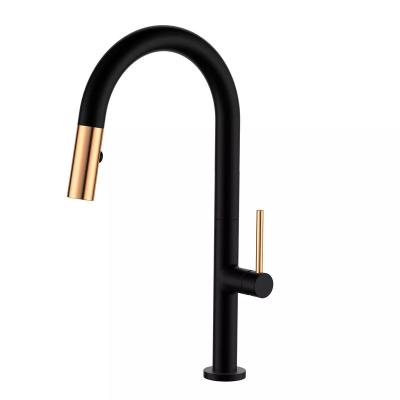 China Metered Faucets Wholesale UPC Kitchen Faucet Stainless Steel Two Lever Kitchen Faucet Pull Out Kitchen Sink Faucets for sale