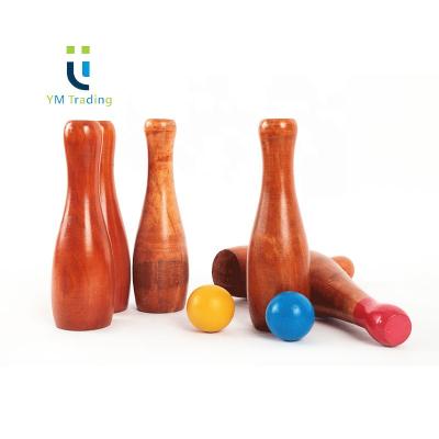 China YUMING 10 PCS Family Games Eco-friendly Lawn Bowling Stained Bowling Bollards 6.8cm Color Ball for sale