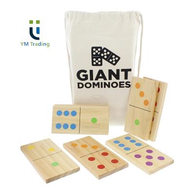 China Eco-Friendly Dominoes Set Set 28 Pieces Double Six Dominoes In Durable Wooden Box For Kids Party Anytime Use for sale